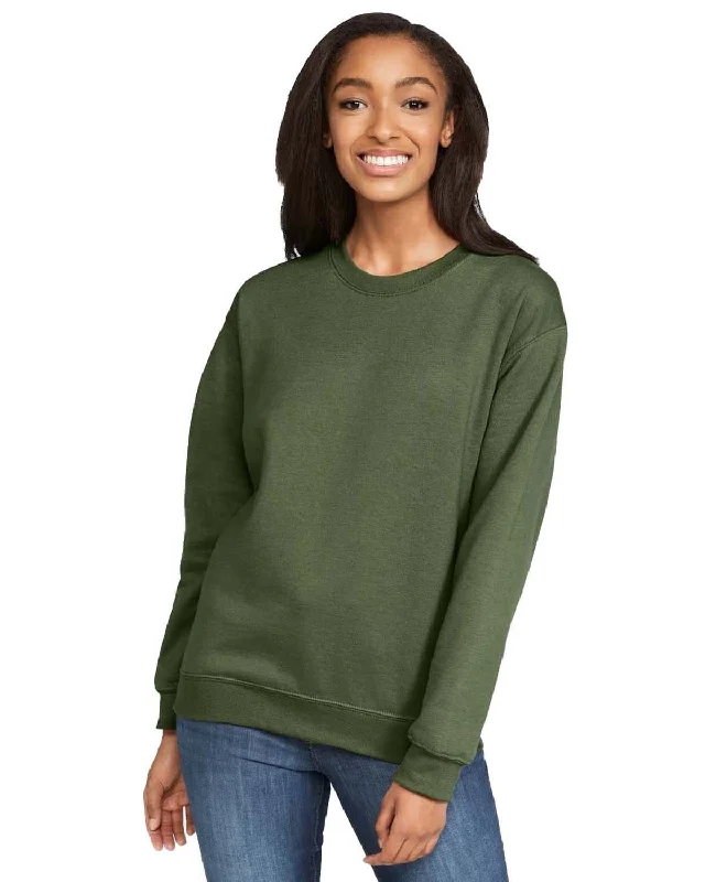 Gildan Softstyle Fleece Crewneck Sweatshirt | Military Green