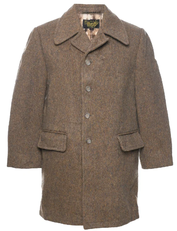 Extra Discount Brown Wool Coat - M