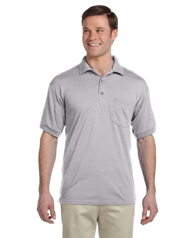 Referral Discount Gildan DryBlend 50/50 Jersey Knit Pocket Polo Shirt | Sport Grey