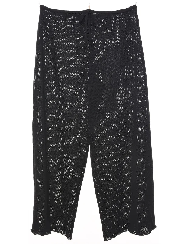 Inventory Reduction Black Sheer Trousers - W28 L26