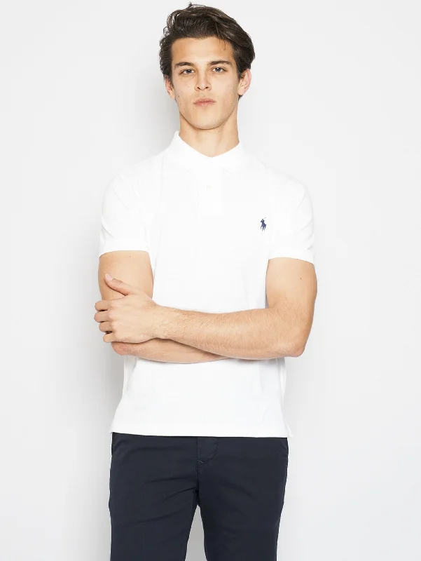 Savings Galore Polo in Piquet Slim Fit Bianco