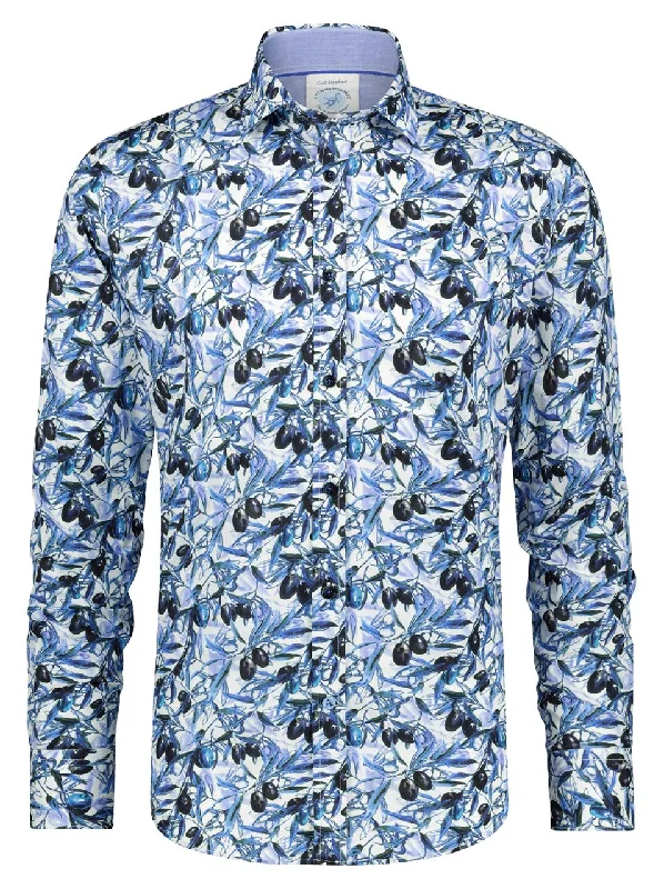 Weekend Offers That Shine A Fish Named Fred Olives Shirt Blue/White
