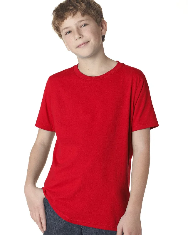 Next Level Boys Premium Short Sleeve Crew Tee | Red