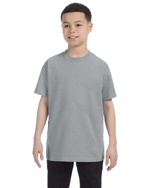 Deal Mania Jerzees Youth Heavyweight 50/50 T-Shirt | Athletic Heather