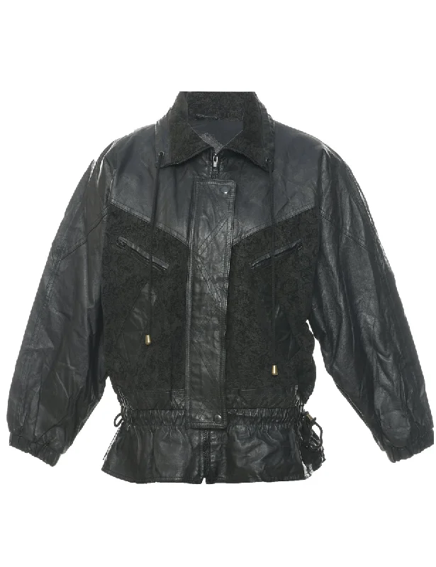 Weekend Specials to Relish Black Leather Jacket - M