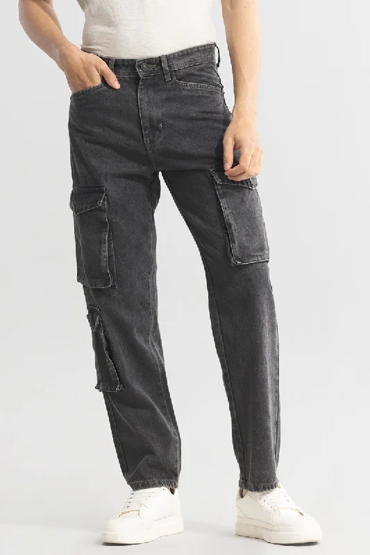 Fantastic Offers Celestial Charcoal Grey Clean Look Jeans