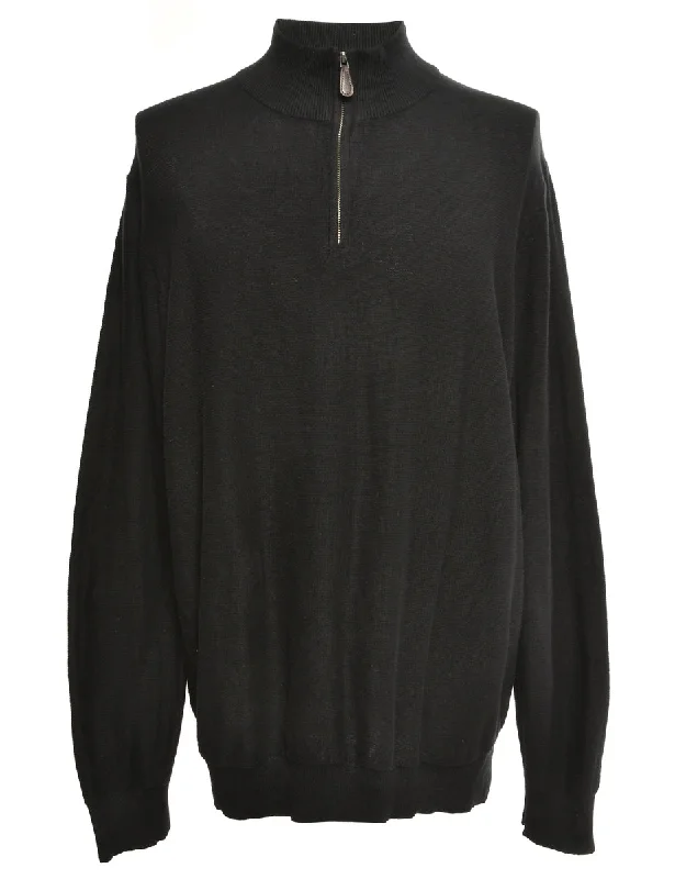 Special Savings Black Quarter Zip Jumper - L