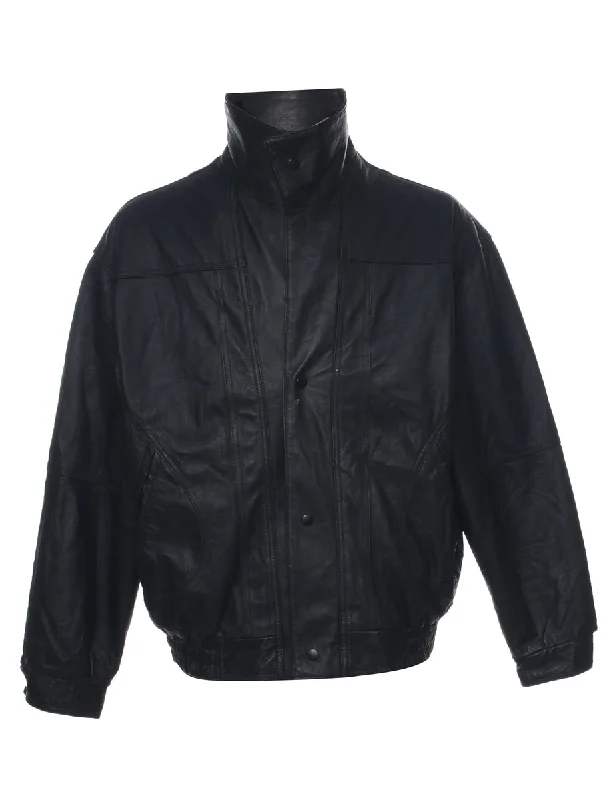 Weekend Bargains to Cherish Black Leather Jacket - L
