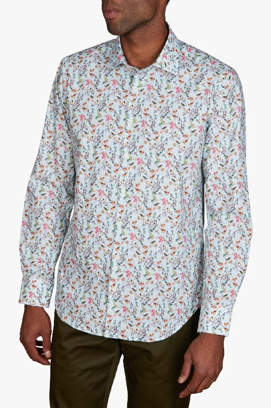 Simon Carter | Floral Bird Print Casual Shirt