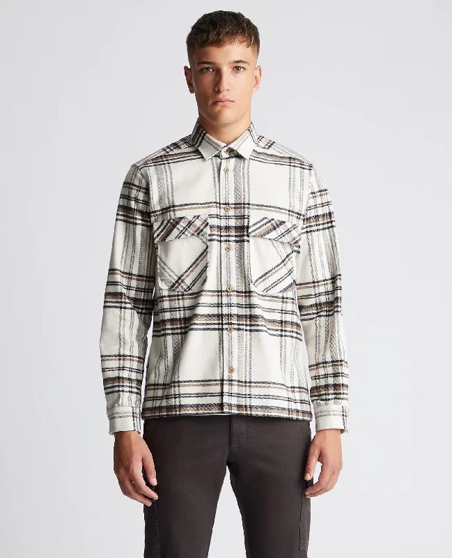 Savings Soar This Weekend Regular Fit Checked Heavyweight Overshirt