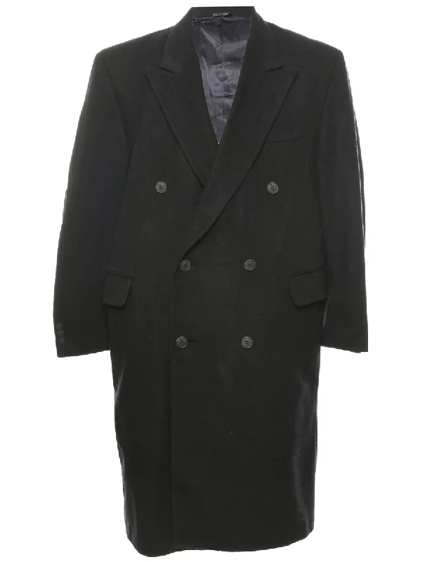 Mega Sale Black Wool Coat - XL