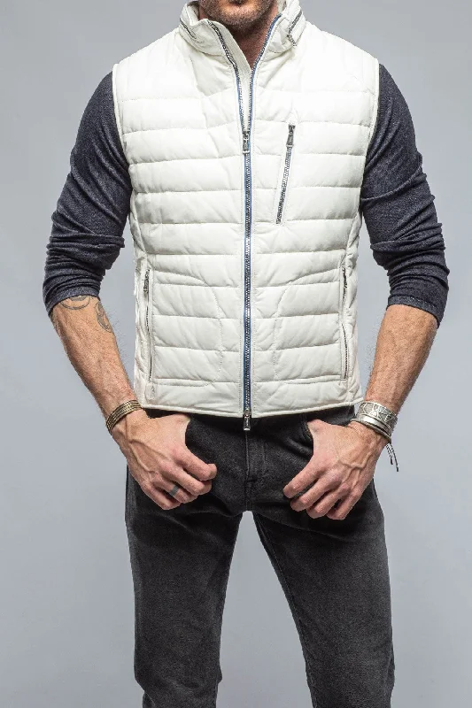 Closeout Saxan Leather Vest In Off White