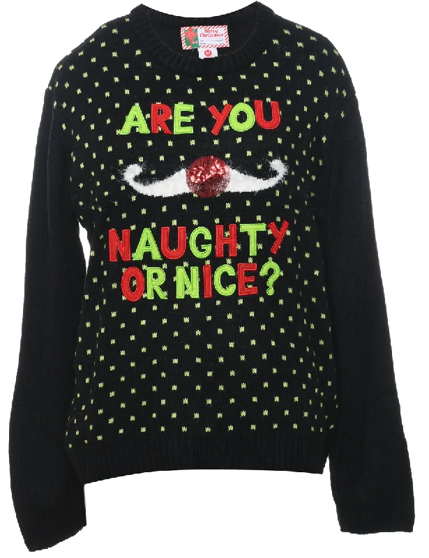 Black Christmas Jumper - M