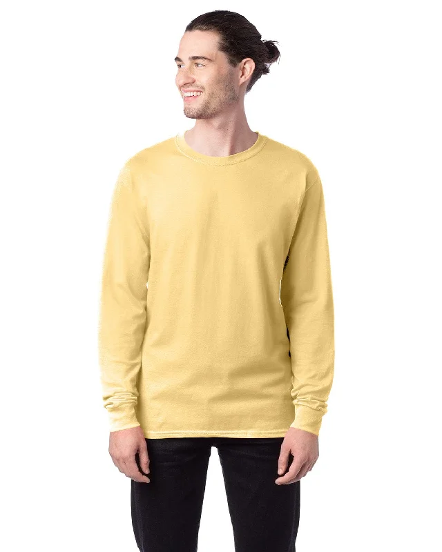 Hanes ComfortSoft Cotton Long Sleeve T-Shirt | Athletic Gold