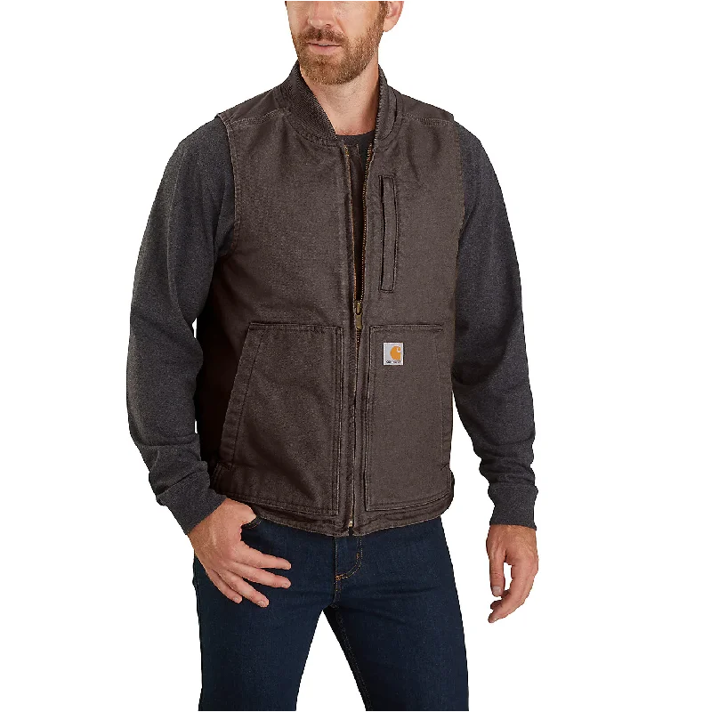 Price Buster Carhartt Loose Fit Washed Duck Insulated Rib Collar Vest