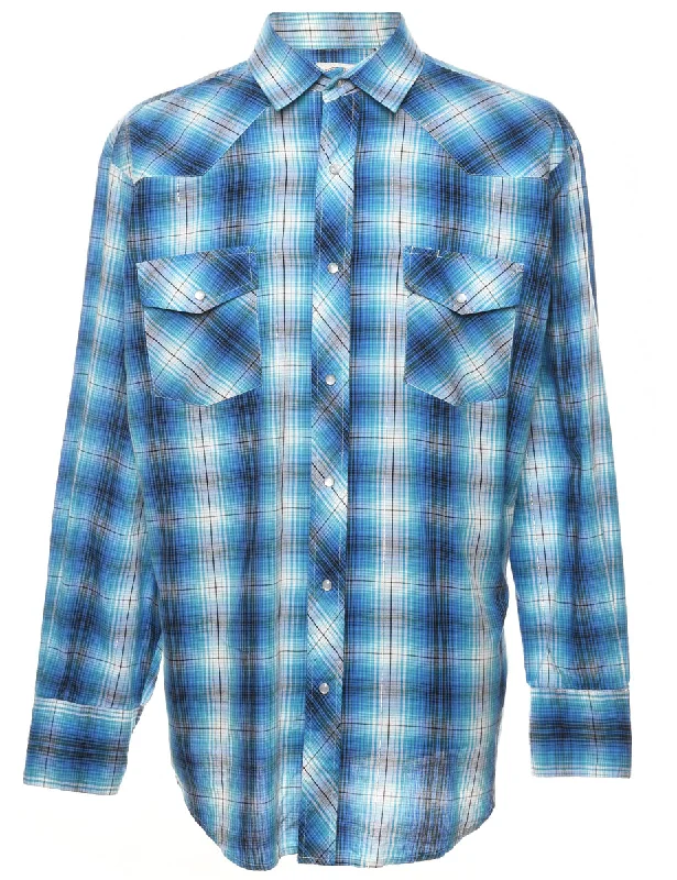 Unmissable Offer Blue Checked Shirt - XL