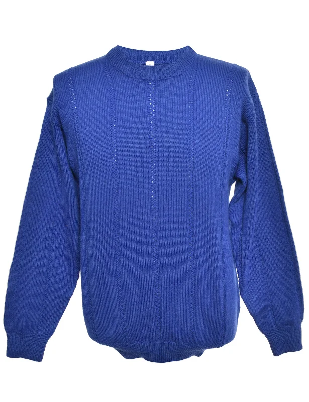 Weekend Discounts to Celebrate Blue Long Sleeved Jumper - M