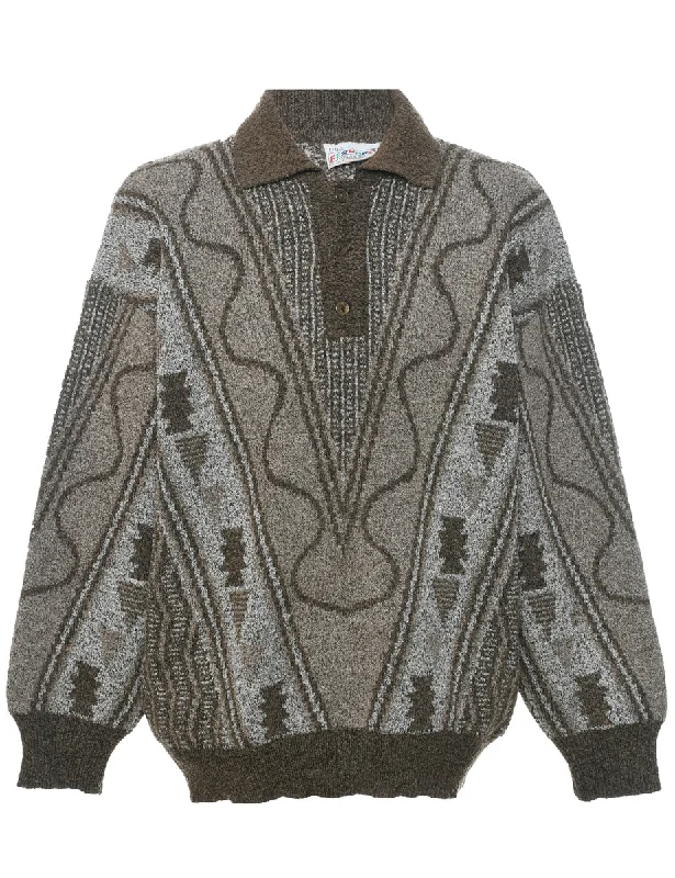 Stock Clearance Brown Jumper - L