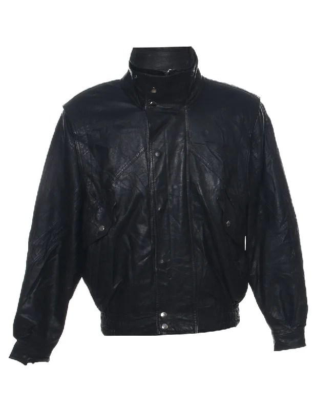 Price Fest Black Leather Jacket - L