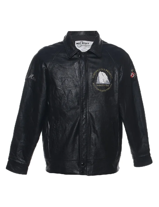 Discount Days Black Leather Jacket - L