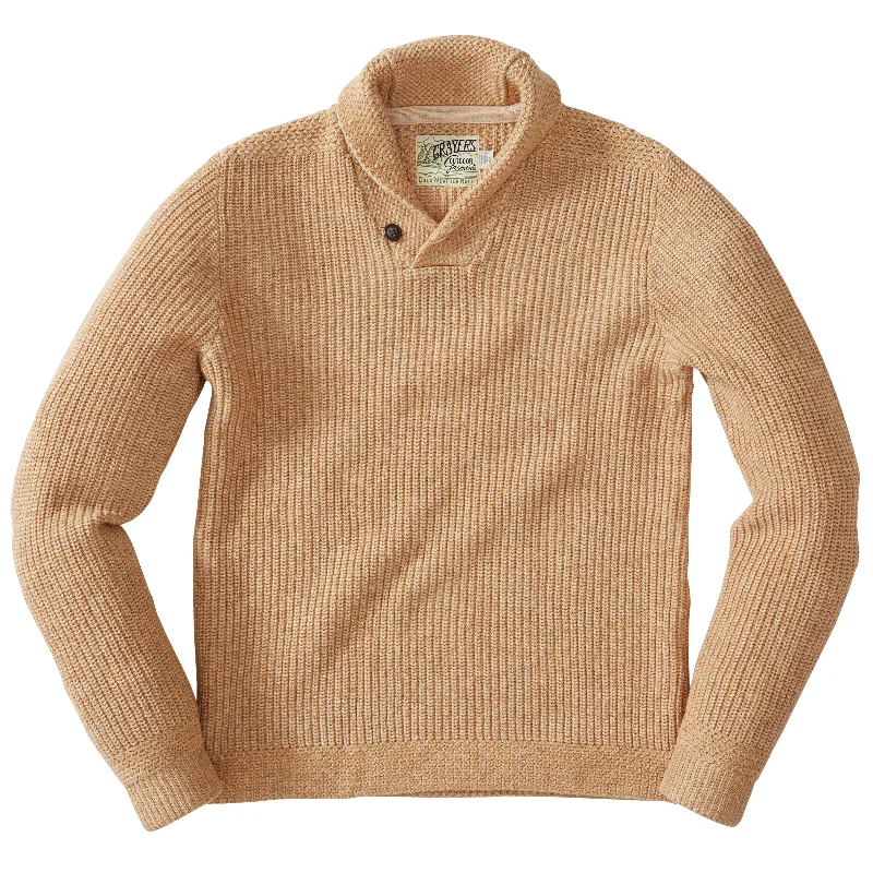 Weekend Discounts to Celebrate Belmont Plaited Shawl Pullover - Caramel