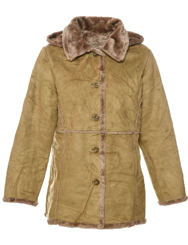 Lowest Price Brown Faux Shearling Jacket - L