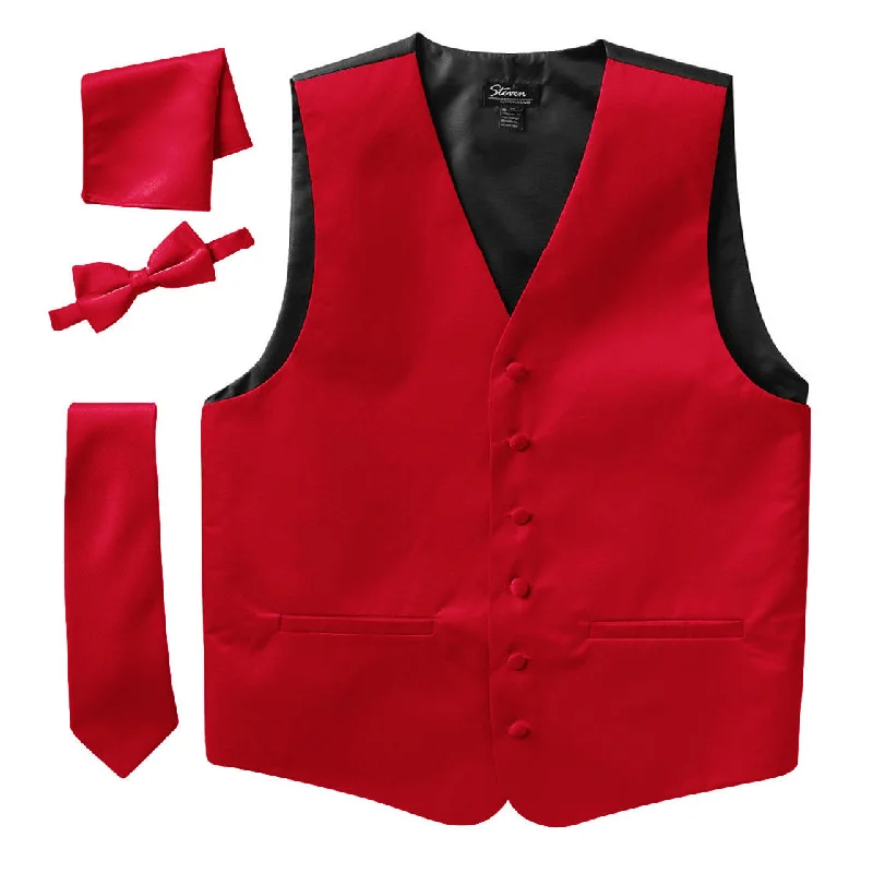 Members Only Steven Land Solid 4-pc. Vest with Matching Tie, Bowtie & Pocket Square