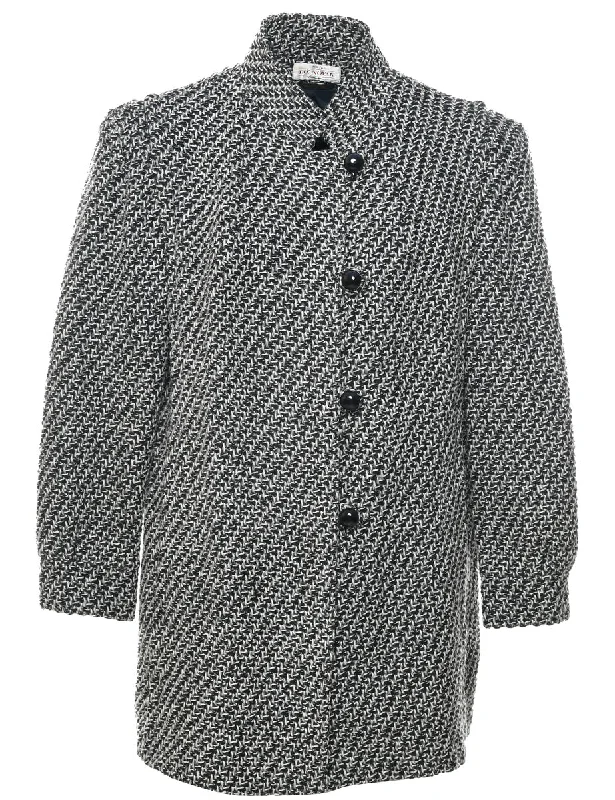Huge Savings Black Wool Coat - L