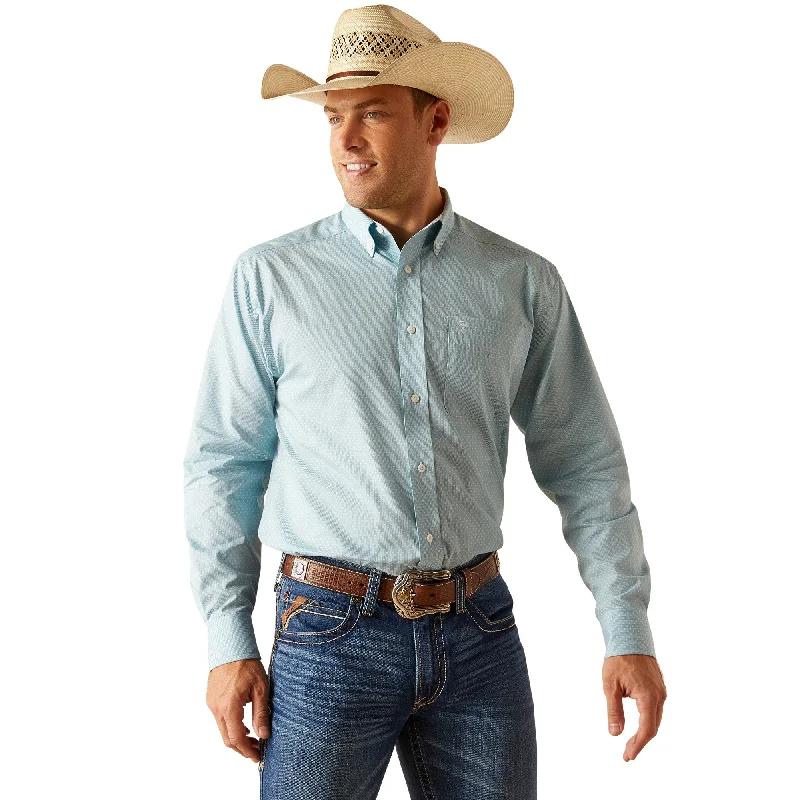 ARIAT PORCELIAN BLUE WRINKLE FREE CLASSIC FIT SHIRT