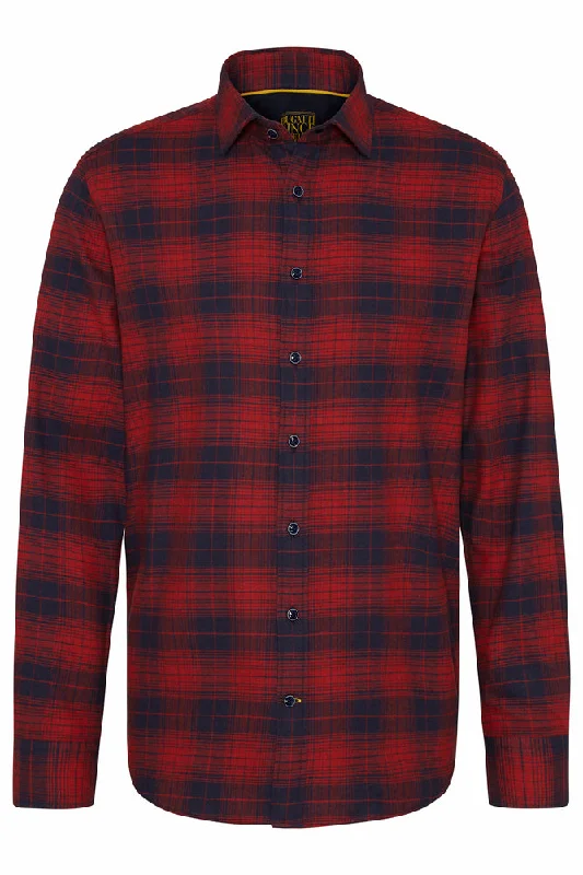 Bugatti Check Shirt Red