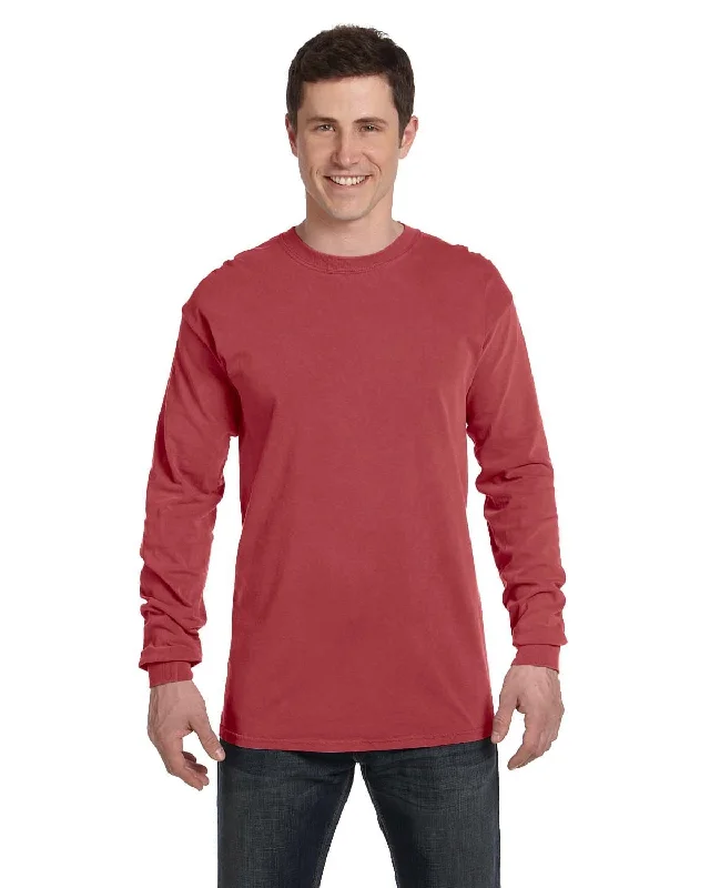 Early Access Comfort Colors Garment-Dyed Long Sleeve T-Shirt | Crimson