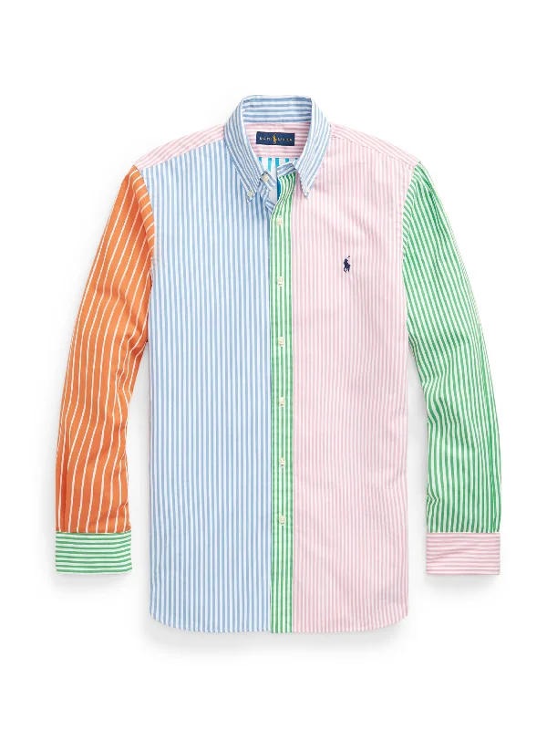 Super Deal Polo Ralph Lauren Custom Fit Stripe Shirt Multicolour