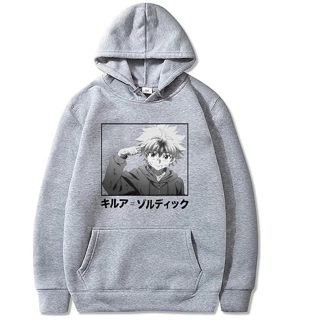 Fantastic Offers GRAPGIC PRINT HOODIE WITH ANIME LOGO