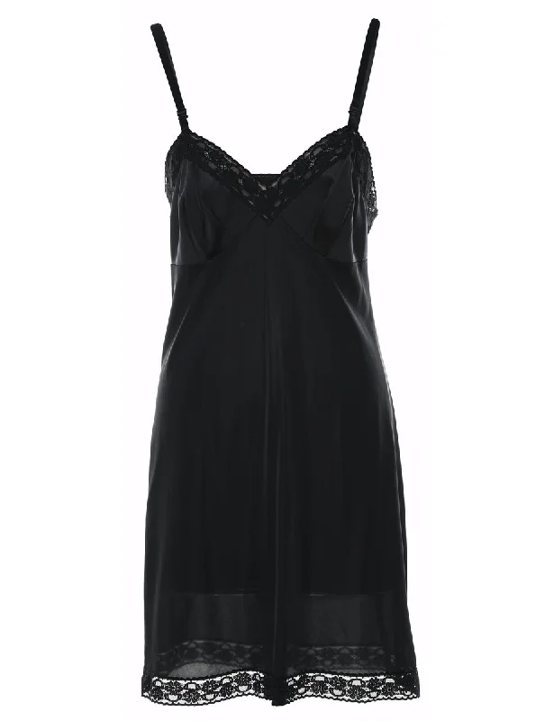 Black Lace Slip - S