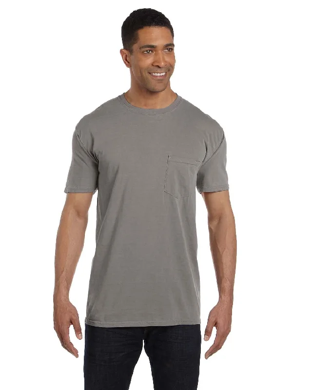 Shop and Save Comfort Colors Garment-Dyed Pocket T-Shirt | Grey