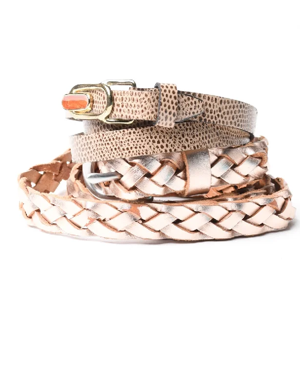 Today Only Bronze Woven Belt - L