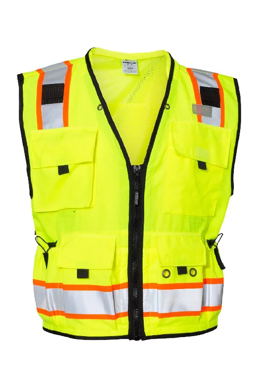 Crazy Deals Kishigo Mens Professional Surveyors Vest - Lime Green