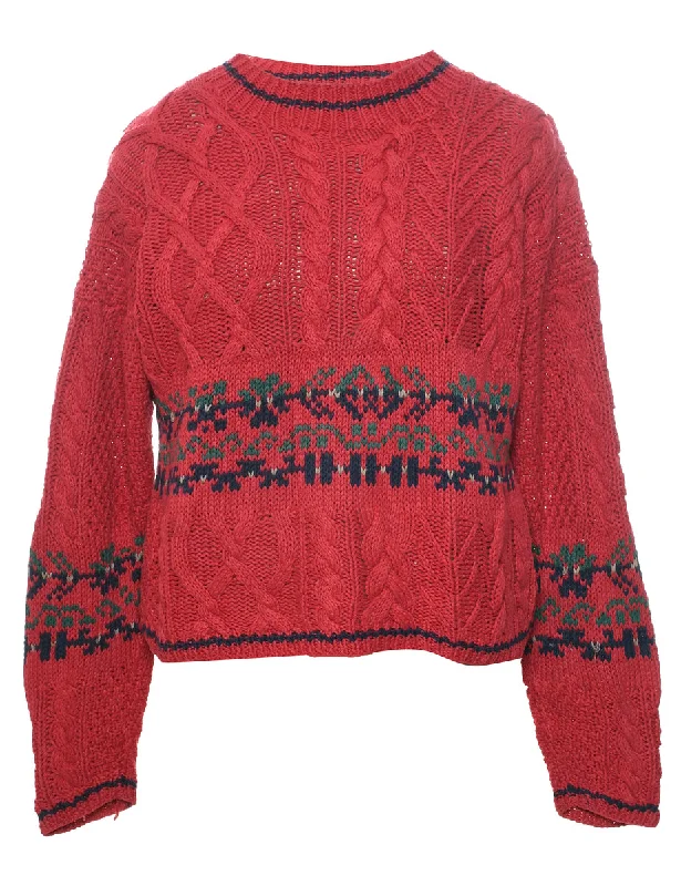New Arrival Cable Knit Jumper - M