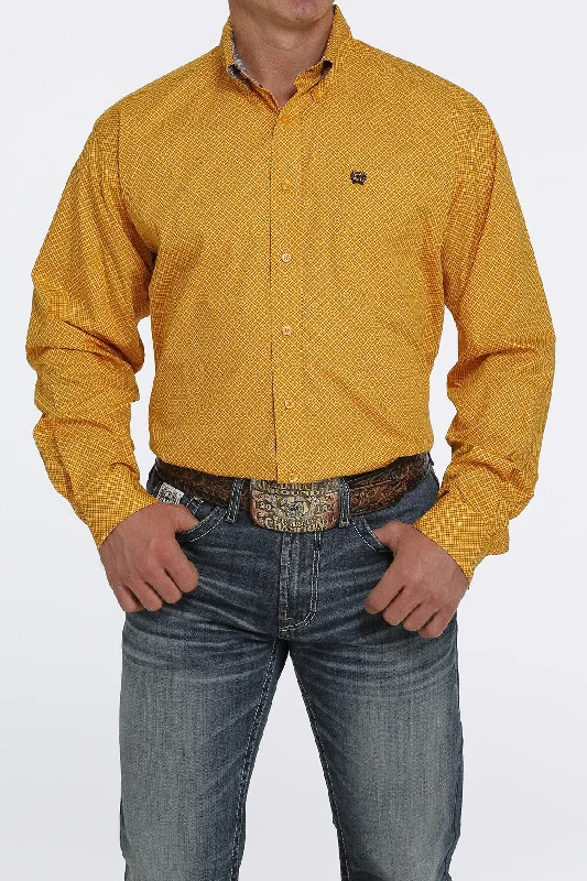 Weekend Savings Fiesta CINCH GEOMETRIC GOLD PRINT BUTTON-DOWN WESTERN SHIRT