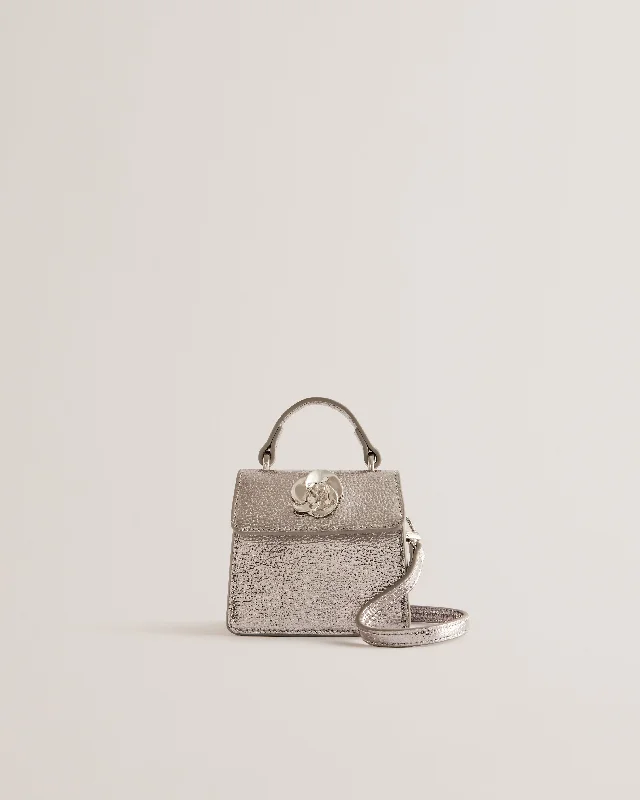 Epic Value Roslie Mini Top Handle Rose Bag Silver