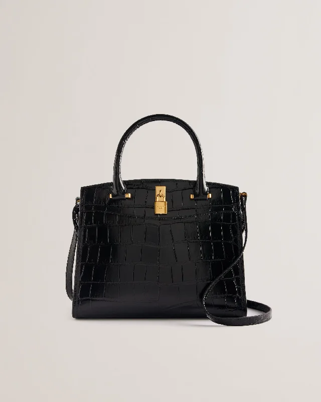 Special Buy Myfair Medium Padlock Tote Bag Jet-Black
