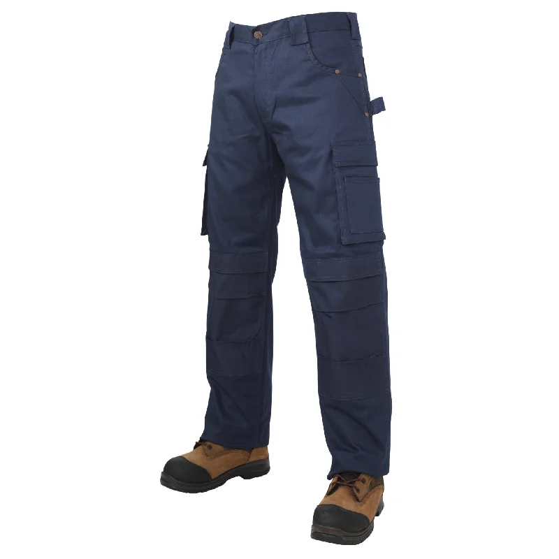 Tough Duck Men's Carpenter Work Pants WP05 - Cotton Flex Twill, Knee Pad Pockets, Multi-Pocket, Reinforced, Triple Stitched, Durable Workwear, Comfortable Fit | Sizes 30-44