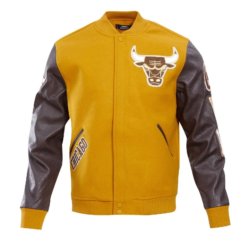 Weekend Specials to Relish NBA CHICAGO BULLS CLASSIC WOOL MEN'S VARSITY JACKET (BROWN)
