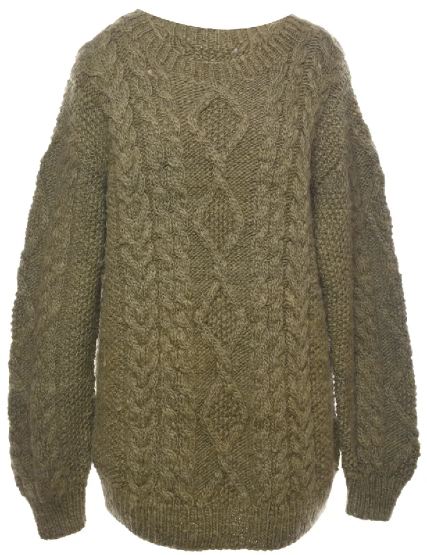 Act Fast Cable Knit Jumper - XL