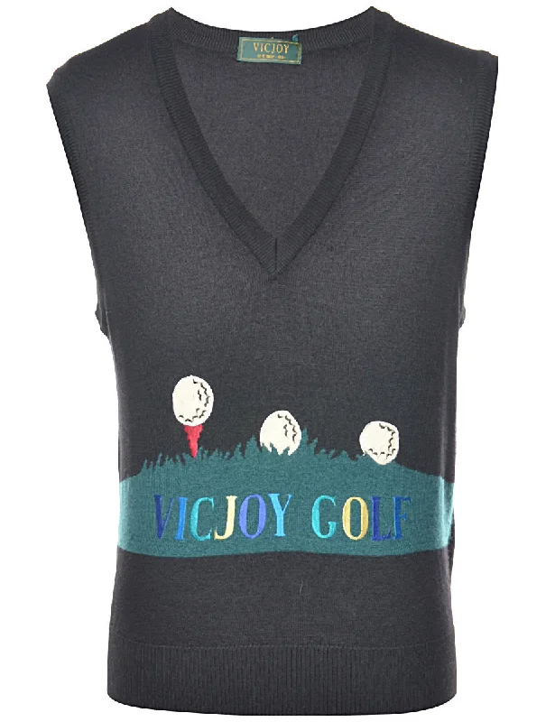 Steals and Deals Black Sweater Vest - S