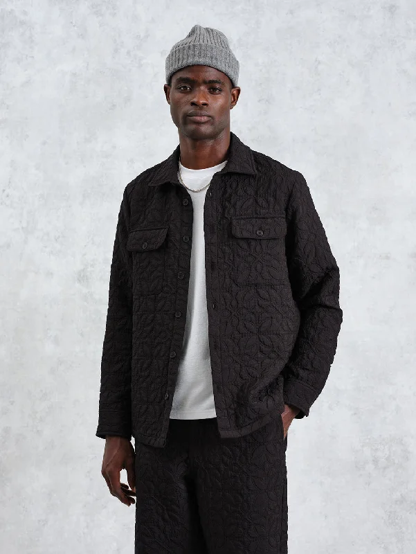 Super Sale Lomond Overshirt - Black Petal Quilt
