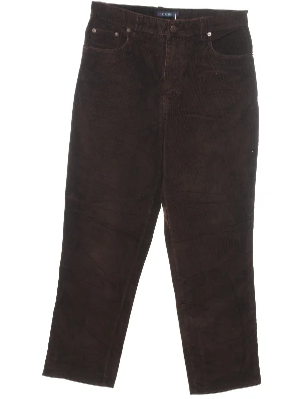 Bill Blass Brown Corduroy Trousers - W30 L27