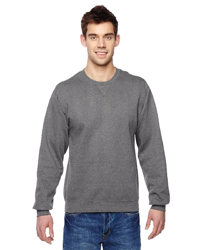 Fruit of the Loom Sofspun Crewneck Sweatshirt | Charcoal Heather