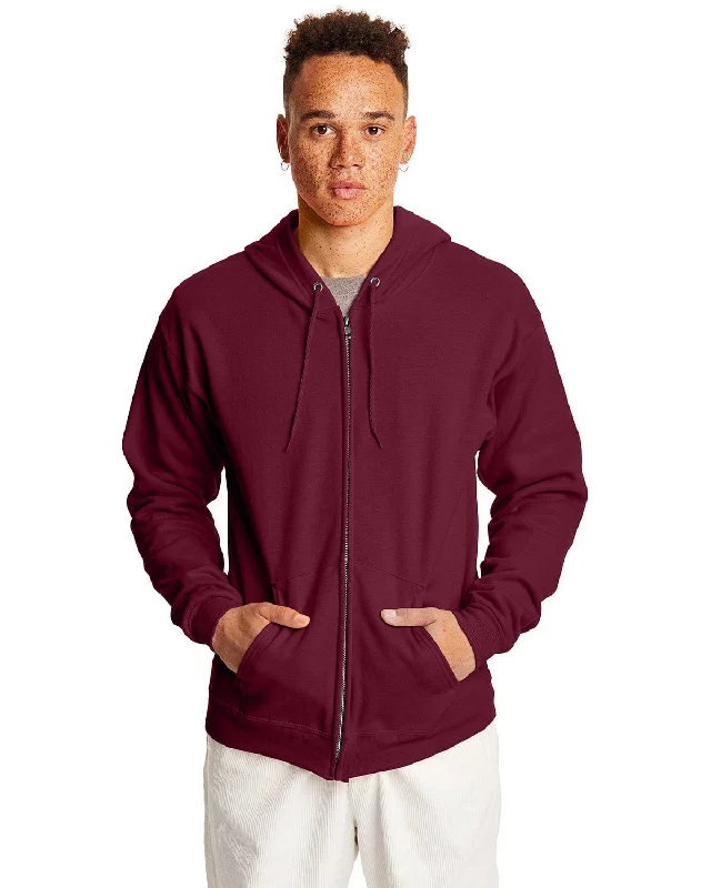 Closeout Sale Hanes ComfortBlend 50/50 Full-Zip Hoodie | Maroon