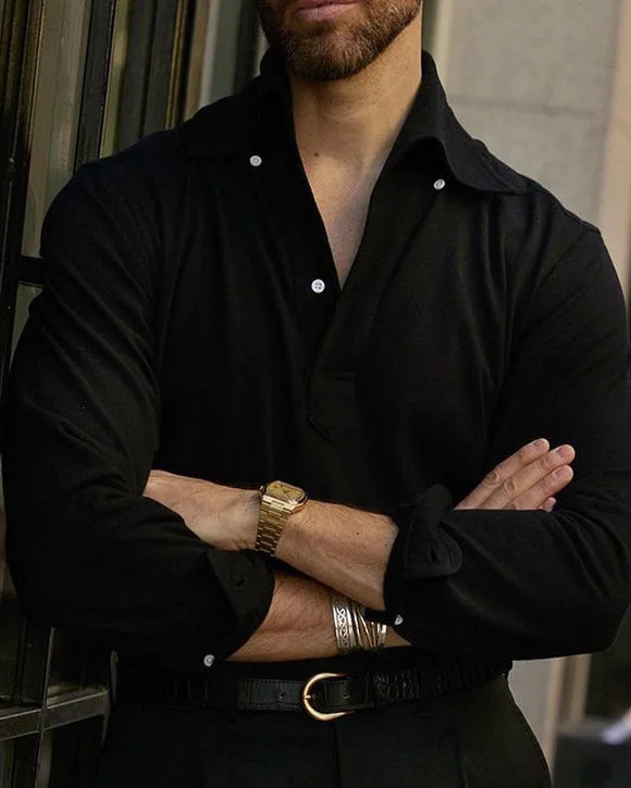Price Buster Black Pique Polo T-Shirt